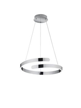 Suspension chromée ruban led cerclage rond 37W PARMA