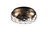 Ventilateur de plafond noir mat TRONDHEIM 3 pâles à télécommande