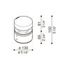 Borne extérieure ronde 150mm TOK 360° anthracite RAL7021