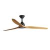 Ventilateur de plafond ALO L noir/bois avec Led et télécommande