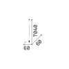 Ideal Lux FILO – Lampadaire noir à fixer au plafond LED 3000K