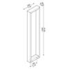 Borne rectangulaire profil aluminium IP66 ARKE 1000 en marron bronze