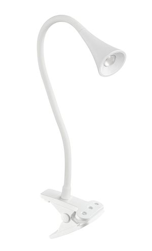  Lampe de bureau LED flexible CALA blanche à pince