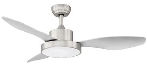 Ventilateur de plafond RIGA avec 3 pâles finition chrome mat