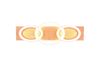Plafonnier/Applique led blanc et bois SwitchDimmer 3 cercles BARCA