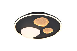 lafonnier LED TRIO PEBBLE 643110132 - Noir Mat, Ø 50 cm, CCT et Télécommande