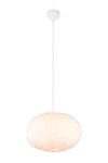 Suspension boule fourrure blanche Fourrure synth. Blanc 10w max.