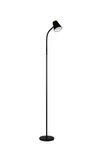 Liseuse PONGO sur pied R45831101 – Noir mat, LED 4,5 W, tête flexible, métal & bois