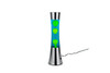 Lampe à lave LED ETNA Chrome - Liquide Bleu & Lave Jaune