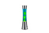 Lampe à lave LED ETNA Chrome - Liquide Bleu & Lave Jaune
