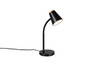 Lampe de bureau PONGO R55831102 – Noir mat, LED 4,5 W, tête flexible, métal & bois