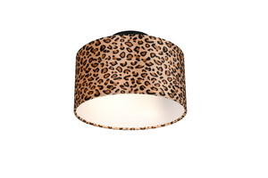 Plafonnier PARDINA Motif Léopard Noir Mat Ø30cm - R66742032