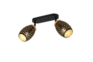 Spot Plafond BIDAR Noir/Or 2 Lumières E14 - R81572080