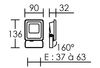 Projecteur extérieur Led ARIC noir 12W IP65 2400°k