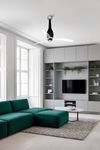 ETERFAN M – Ventilateur de plafond noir brillant avec LED 16W 3000°K