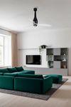 ETERFAN M – Ventilateur de plafond noir mat avec LED 16W 3000°K