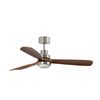 Ventilateur de plafond LANTAU XL nickel-noyer Led et télécommande