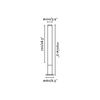 Potelet cylindrique 360° TURA 1050 finition Anthracite