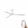 Ventilateur plafond blanc GOTLAND – 6 vitesses, compatible Alexa & Google et SIRI