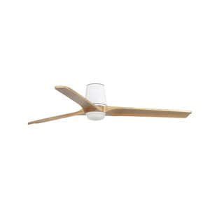 Ventilateur de Plafond HEYWOOD TUB L –Faro– Bois clair, LED DC Silencieux, Télécommande