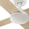 Ventilateur de plafond RUDDER L blanc/bois connecté WIZ et télécommande
