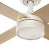 Ventilateur de plafond RUDDER L blanc/bois Led connecté WIZ + télécommande