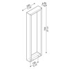 Borne rectangulaire profil aluminium IP66 ARKE 700 en marron rouille
