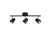 Barre noir mat 3 spots ronds Led 3.5W TOULOUSE