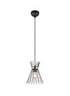 Lustre ROD en tiges métaliques noires et Or de TrioLighting