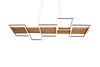 Suspension led noir et bois SwitchDimmer 5 carrés HARPER
