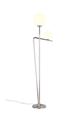 Lampadaire FLAMING - Nickel Mat / Verre