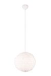 Suspension boule fourrure blanche Fourrure synth. Blanc 10w max.