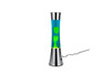Lampe à lave LED ETNA Chrome - Liquide Bleu & Lave Jaune