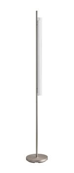 Lampadaire tube verre LED nickel Mat série OSLO