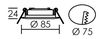 Spot encastré rond blanc ASPEN CCT 5W IP65 d'ARIC RE2020