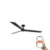Ventilateur de plafond CRUISER XL noir connecté TUYA + télécommande