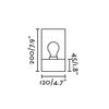 Plafonnier cylindrique KILA 200 verre transparent finition Anthracite et transparent