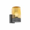 Applique cylindrique KILA verre ambré finition Anthracite et ambre