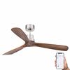 Ventilateur plafond LANTAU bois foncé – Moteur DC silencieux – 6 vitesses – Télécommande – Smart Wiz– Été/hive