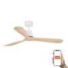 Ventilateur plafond LANTAU bois clair– Moteur DC silencieux – 6 vitesses – Télécommande – Smart Tuya – Été/hive