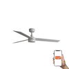Ventilateur de plafond RUDDER L blanc/bois LED connecté Tuya+télécommande