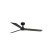 Ventilateur de plafond RUDDER L noir/bois et télécommande