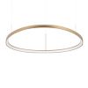 Suspension GEMINI avec profilé aluminium plat Led finition Laiton mat 