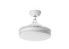 Ventilateur de plafond TURIN XS blanc avec 4 pales rétractables transparentes