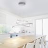 Lustre 3 cercles suspensdus ALESSA finition Acier avec télécommande