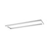 Anneau rectanguliare LED finition Aluminium avec télécommande