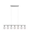 Lustre 7 douilles nickel mat VANNES de Triolighting