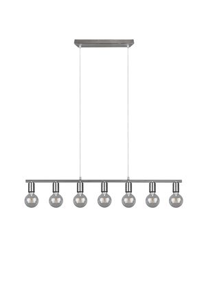 Lustre 7 douilles nickel mat VANNES de Triolighting