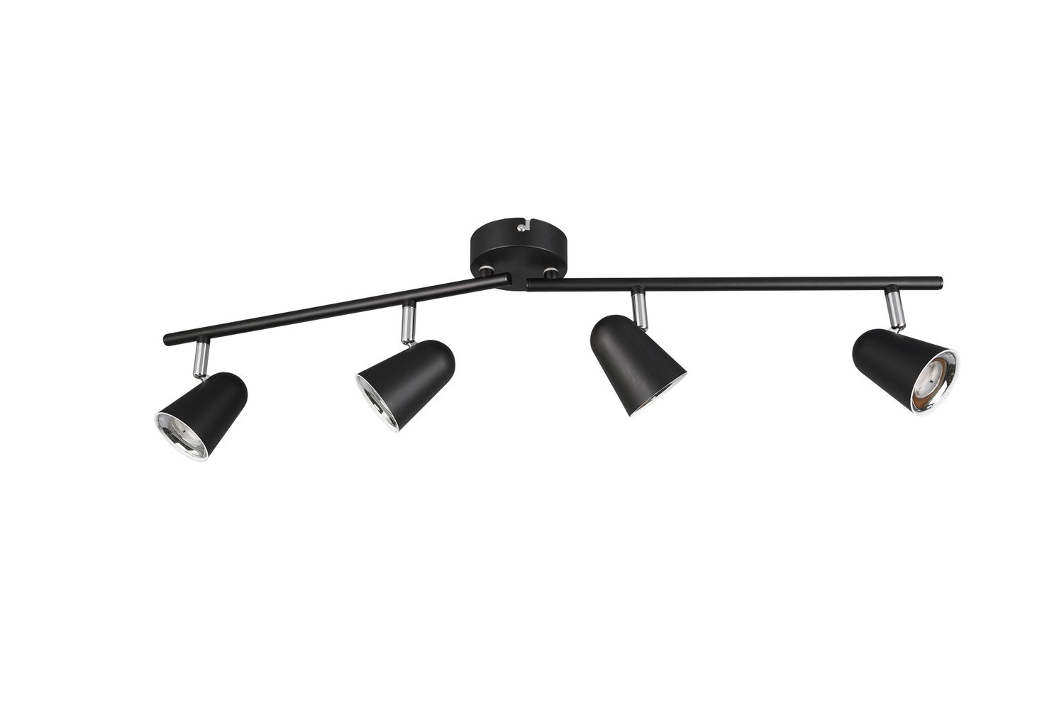 Barre noir mat 4 spots ronds Led 3.5W TOULOUSE