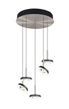 Suspension LED GUANO 5 Lumières - Nickel Mat | Lift Me & Design CCT Anneaux